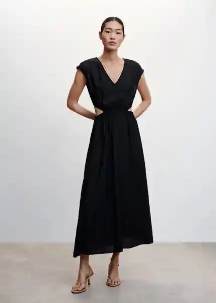 Vestido Maripaz Negro Talla XL Mujer Mango