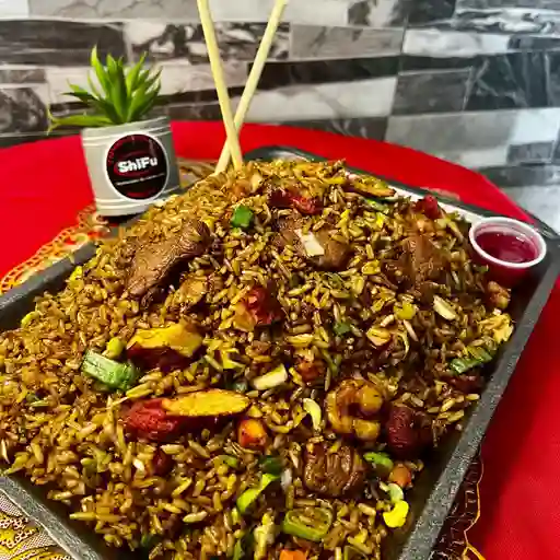 Arroz especial familiar +4 lumpias+1.5lt