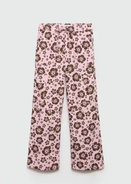 Pantalón Zealand Rosa Pastel Talla L Mujer Mango