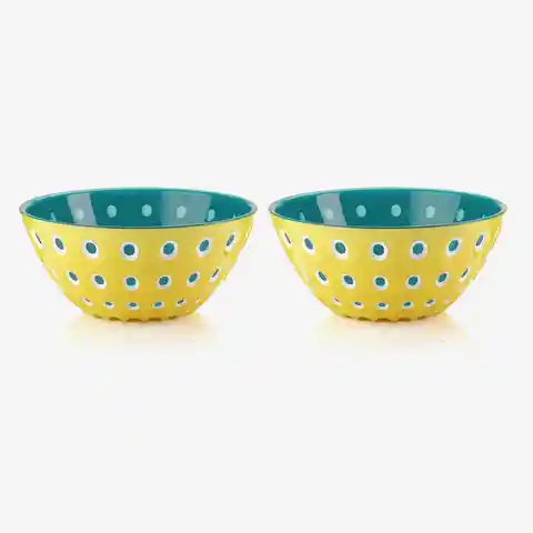 Guzzini Set Bowls le Murrine Amarillo Azul