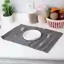 Mantel Individual de Doble Capa Gris Serie Miniso