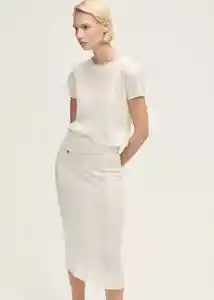 Falda Bonaga Vainilla Talla S Mujer Mango