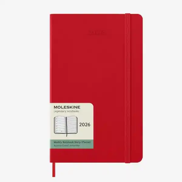 Moleskine Agenda Semanal Rojo Grande Hc 2026