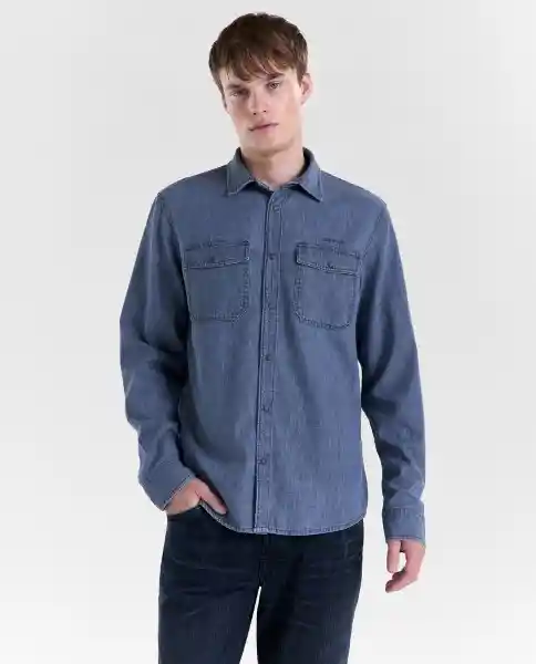 Camisa Hombre Gris Talla M 519G001_GRI146408 Americanino