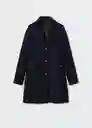 Abrigo Carmin Navy Talla 24 Mujer Mango