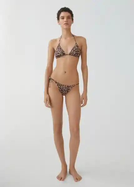 Top Bikini Mar Marrón Talla XS Mujer Mango