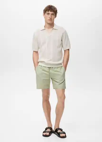 Short Seer Verde Pastel Talla XS Hombre Mango