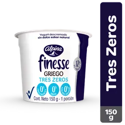 Yogurt Griego Finesse Tres Zeros 150 g