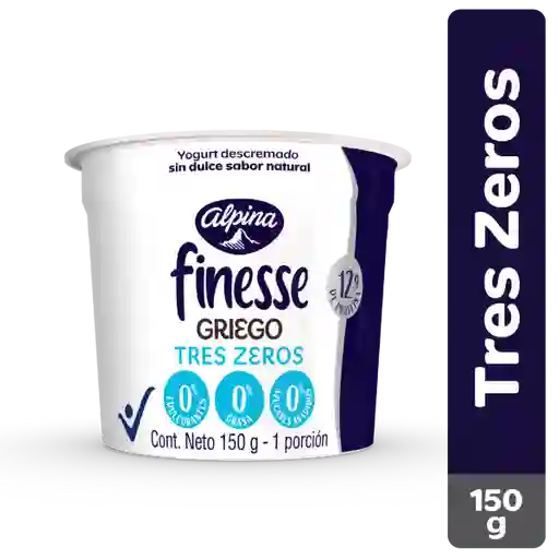 Yogurt Griego Finesse Tres Zeros 150 g