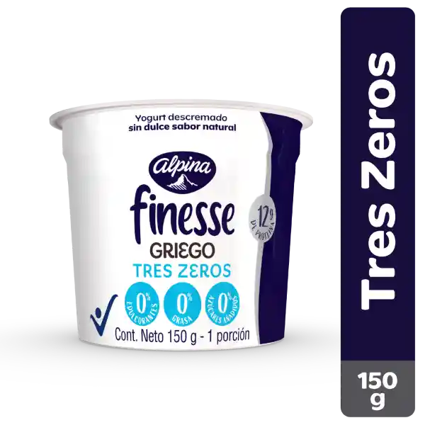 Yogurt Griego Finesse Tres Zeros 150 g