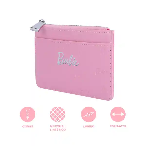 Tarjetero Barbie Rosa Claro Miniso