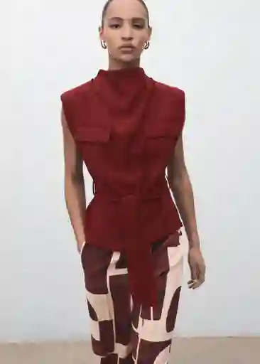 Blusa Angela Blood Talla M Mujer Mango