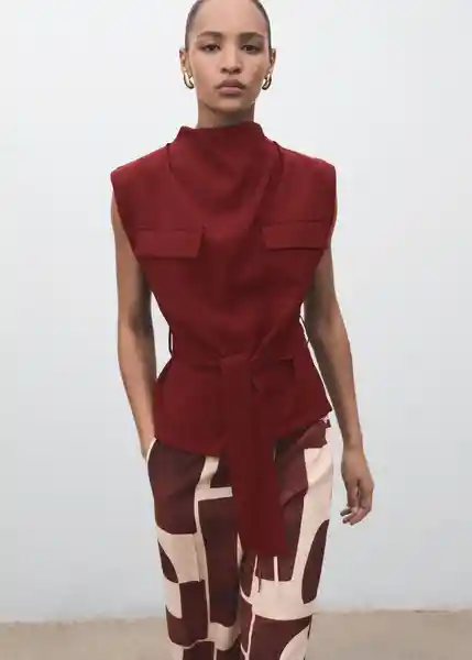 Blusa Angela Blood Talla M Mujer Mango