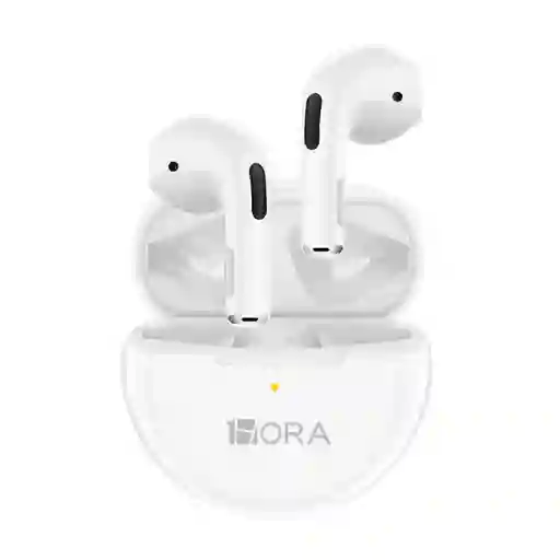 1hora Audífonos Inalámbricos Redondo Blanco AUT119