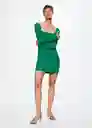 Vestido Sky Verde Talla M Mujer Mango