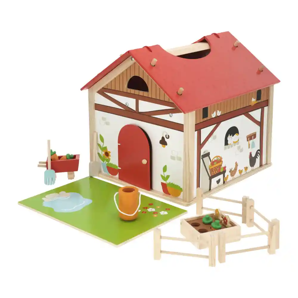 Casa de Madera Miniatura Campo Multicolor Diseño 0001