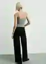 Jean Annie Tejano Negro Talla 38 Mujer Mango