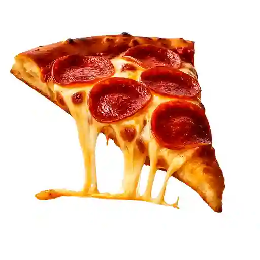 Porción de pizza carnes