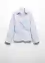 Camisa Maro Azul Talla M Mujer Mango