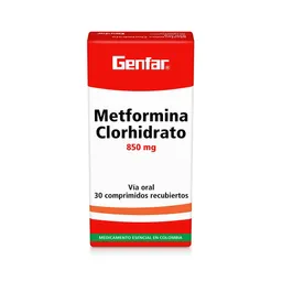 Metformina Genfarclorhidrato (850 Mg)