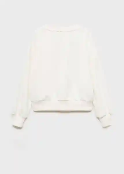 Buzo Sudadera Patch Offwhite Talla 14 Niñas Mango