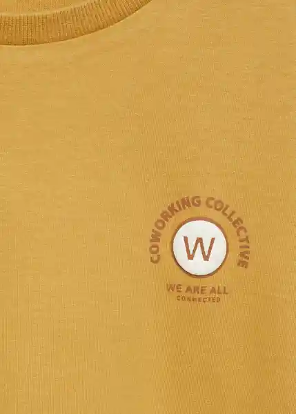 Camiseta Connect Ocre Talla 06 Niños Mango