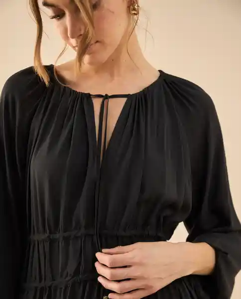 Vestido Jaguar Negro Ultraoscuro Talla L 492G000 Esprit
