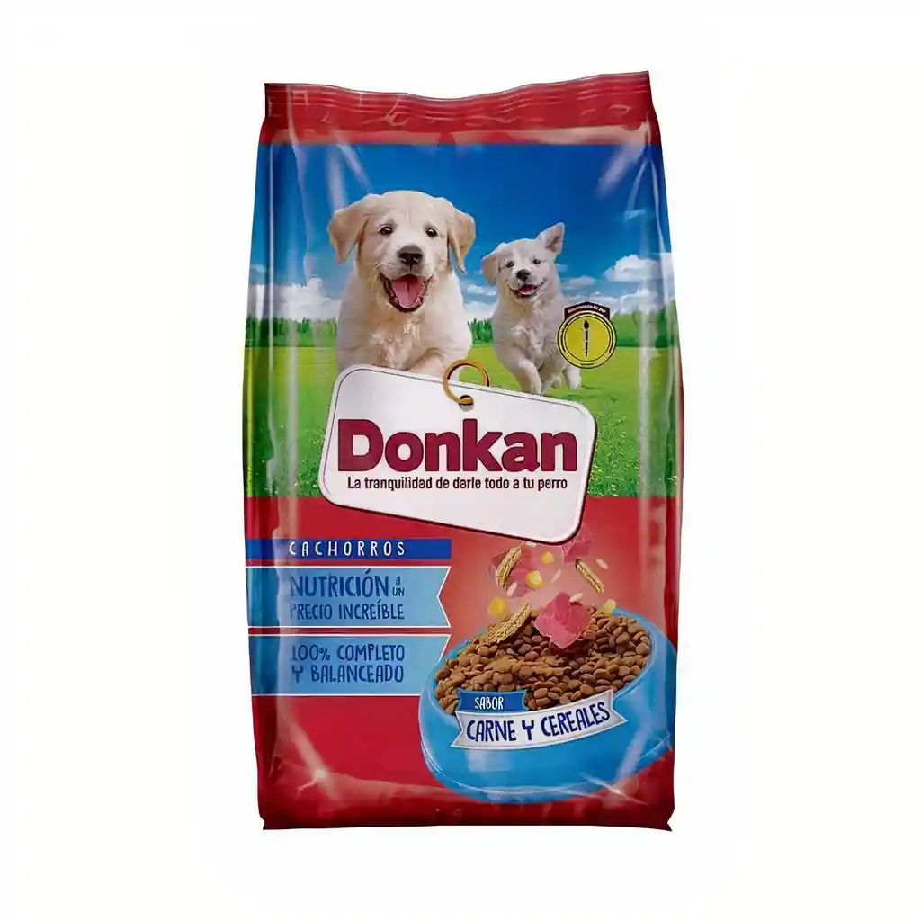 Donkan Alimento Seco Sabor a Carne y Cereales para Perros Cachorros