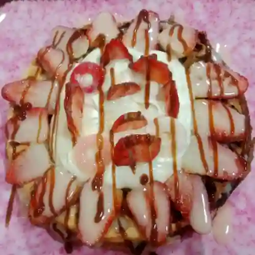 Waffle Tradicional Fruta