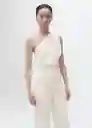Enterizo Mono Lidy Offwhite Talla S Mujer Mango