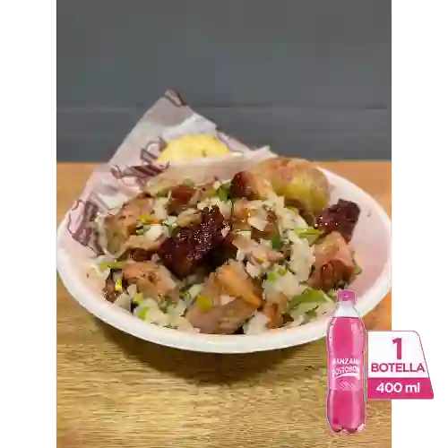 Combo Bondiola Al Barril + Postobón Manzana 400 ml