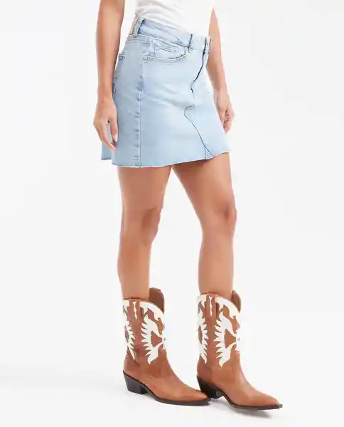 Falda Femenino Azul Cristalino Claro Talla 10 Chevignon