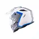 Forzza Casco Doble Propósito Gris Blanco Azul ZZ120 Talla L