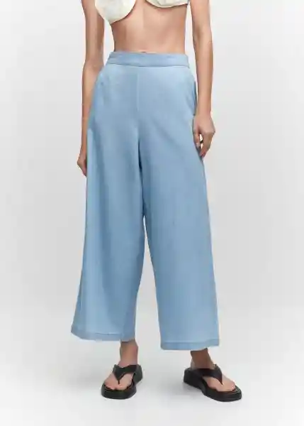 Pantalón Ten-H Tejano Claro Talla XS Mujer Mango