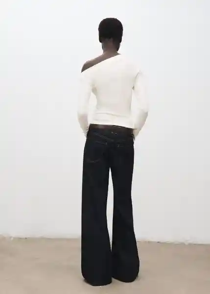 Camiseta Lima Offwhite Talla S Mujer Mango