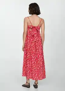 Vestido Flores Rojo Talla M Mujer Mango