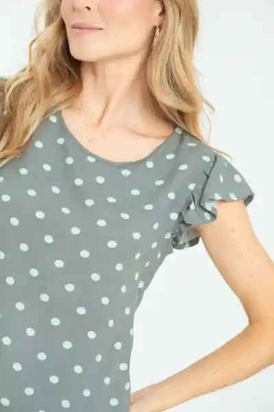 Blusa Psuedo Color Verde Salvia Talla XS Ragged