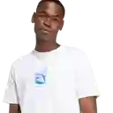 Adidas Camiseta L Drink Manga Corta Hombre Blanco Talla S