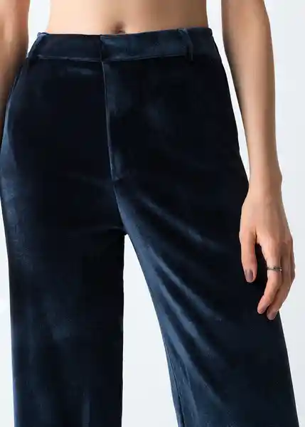 Pantalón Arlo Mujer Azul Pacifico Medio Talla 8 433G382 Naf Naf