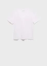 Camiseta Chalspic Blanco Talla L Mujer Mango
