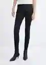 Pantalón Jean Anne Negro Talla 46 Mujer Mango