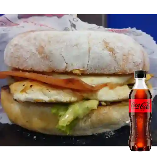 Combo Burguermax Pollo + Coca-Cola CERO 400ml