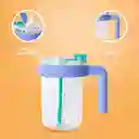 Vaso Plástico Con Asa Azul 1000 mL Miniso