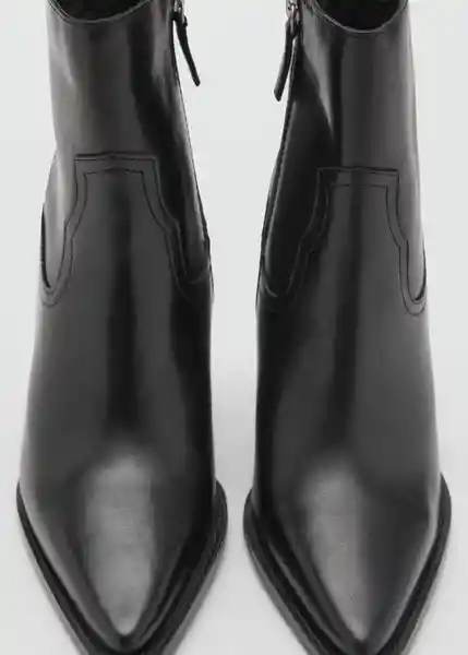 Botines Choco Negro Talla 38 Mujer Mango