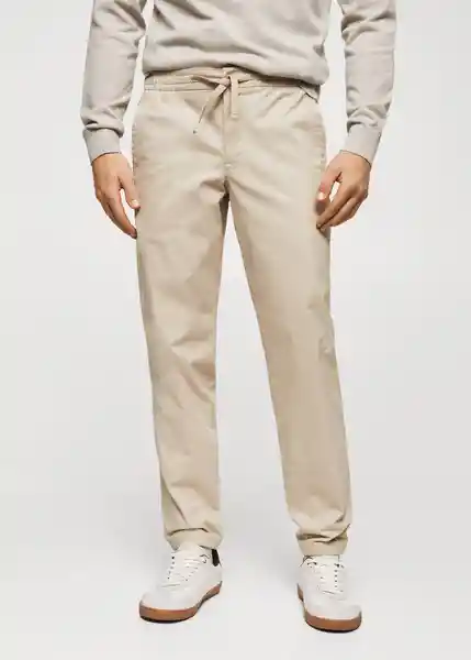 Pantalón Wallace Beige Talla 40 Hombre Mango