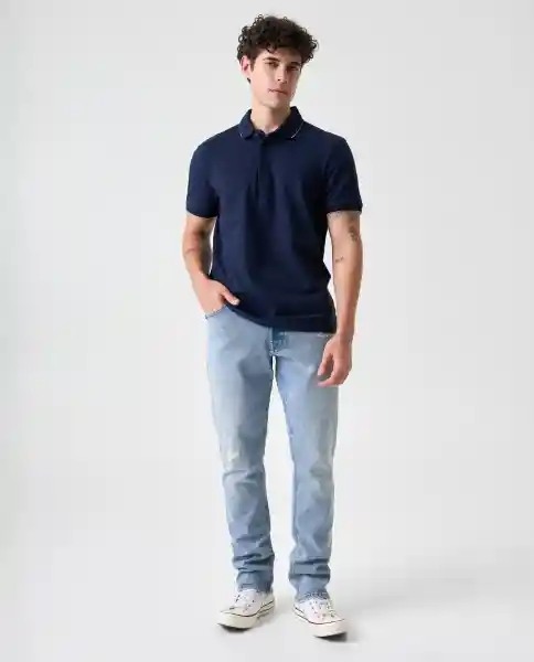 Camiseta Polo Hombre Azul Talla XS 802G000_AZU194024 Americanino