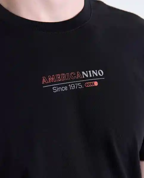 Camiseta Hombre Negro Talla L 849G001_NEG194004 Americanino