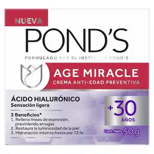 Ponds Crema Antiedad Preventiva con Ácido Hialurónico