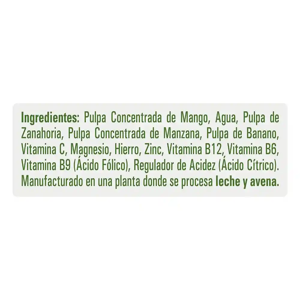 Crios Puré de Mango, Manzana, Zanahoria y Banano