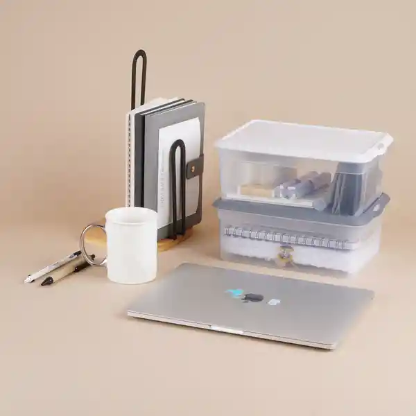 Taza de Cerámica Serie Silver Grey Blanco Miniso